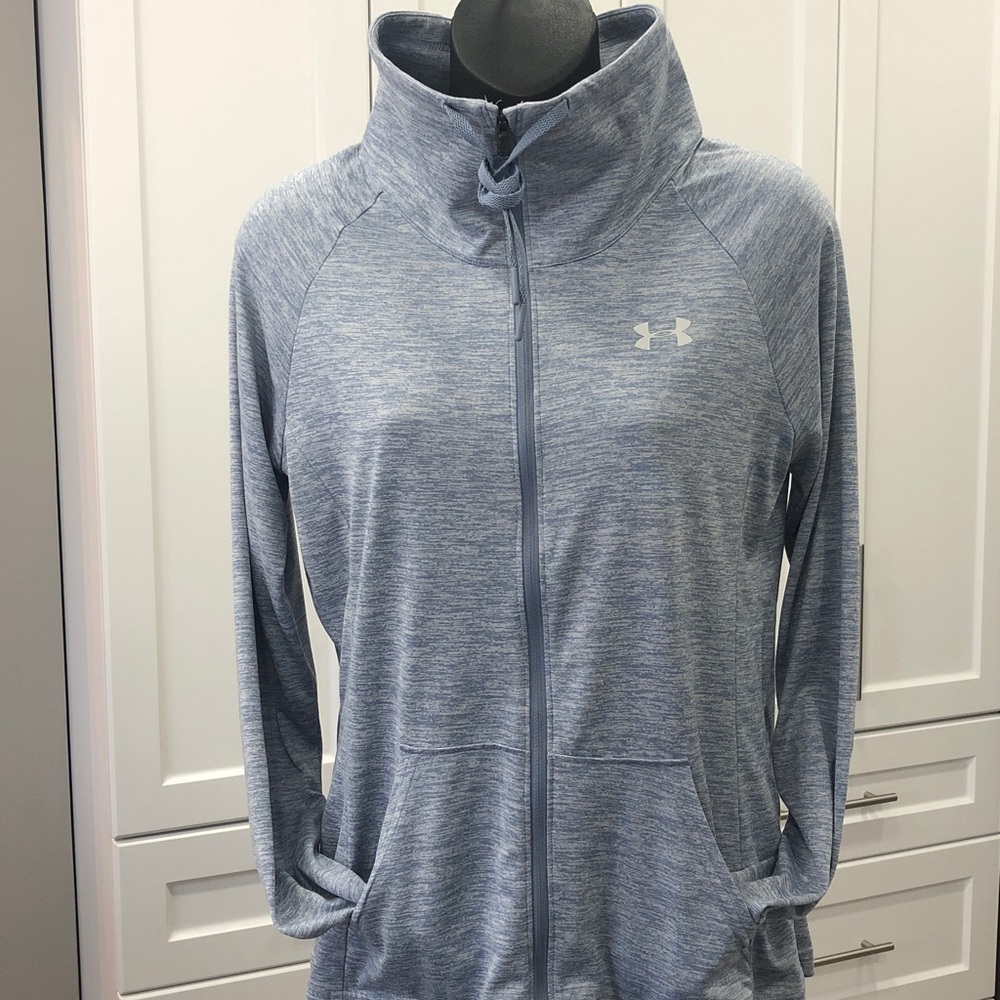 Under Armour Blue HeatGear Full-Zip Shirt - Size S